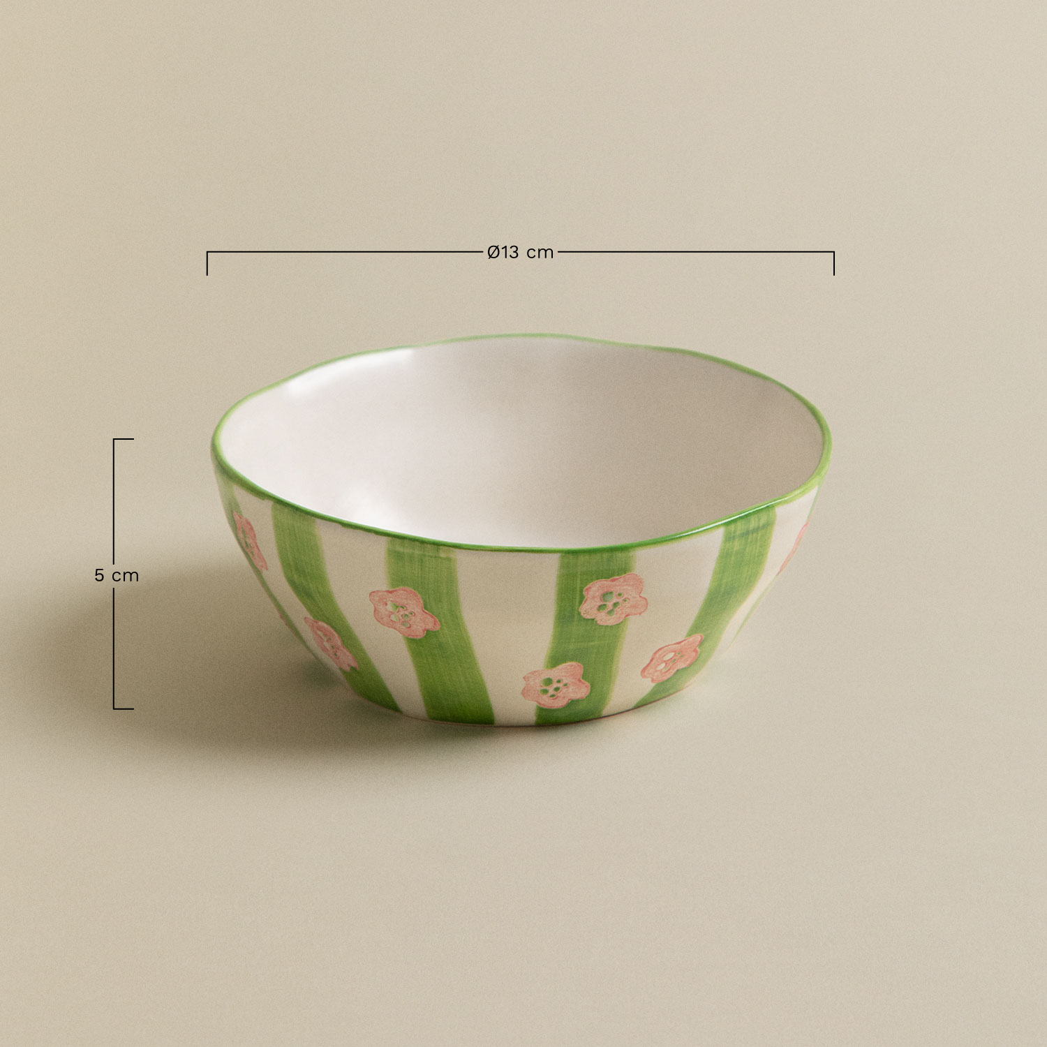 Pack of 2 Ø13 cm stoneware bowls Marneda, MEASURES