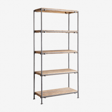 Inme Mango Wood Shelf With 5 Shelves Mango Wood - Sklum