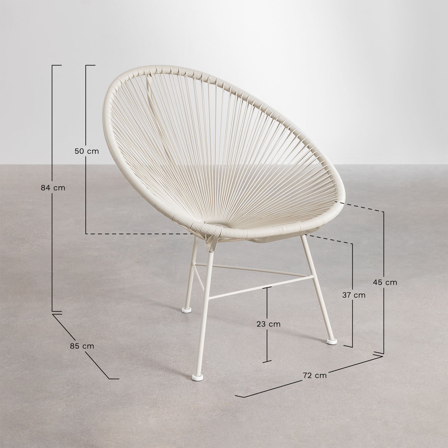 Pack of 2 New Acapulco Garden Chairs , MEASURES