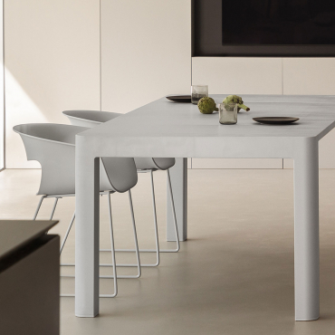 Arnadine Rectangular Table Set (180x100 Cm) And 6 Alanys Dining Chairs Light Grey - Sklum