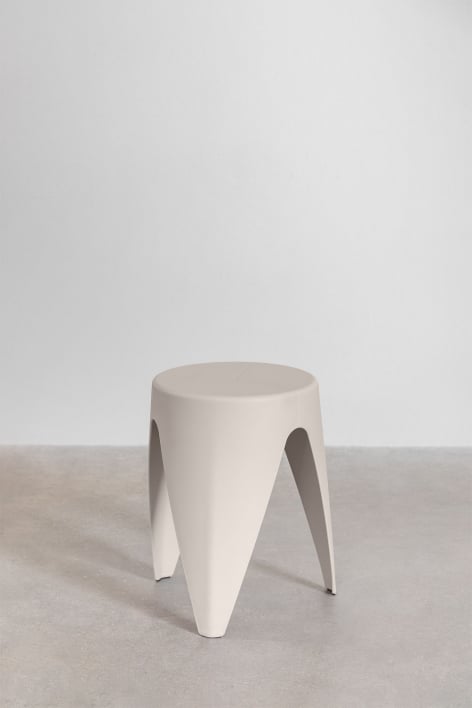 Round Ø40 cm polypropylene Siurana garden side table - Tapioca Beige