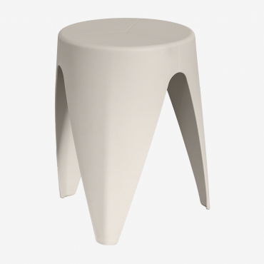 Round Side Table Ø40 Cm In Polypropylene Siurana Tapioca Beige - Sklum