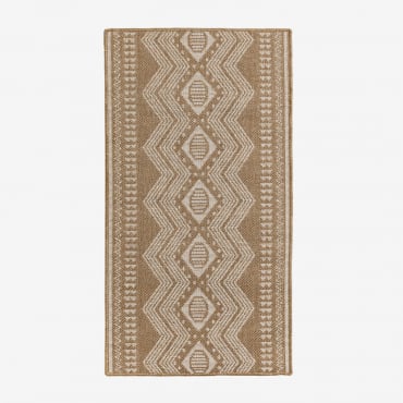 Rectangular Outdoor Rug In Polypropylene Ariane Almond Beige & 80 X 150 Cm - Sklum