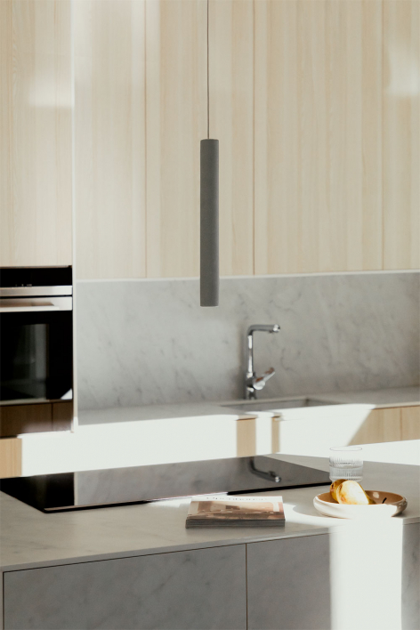 Amewa LED hanging ceiling lamp in cement