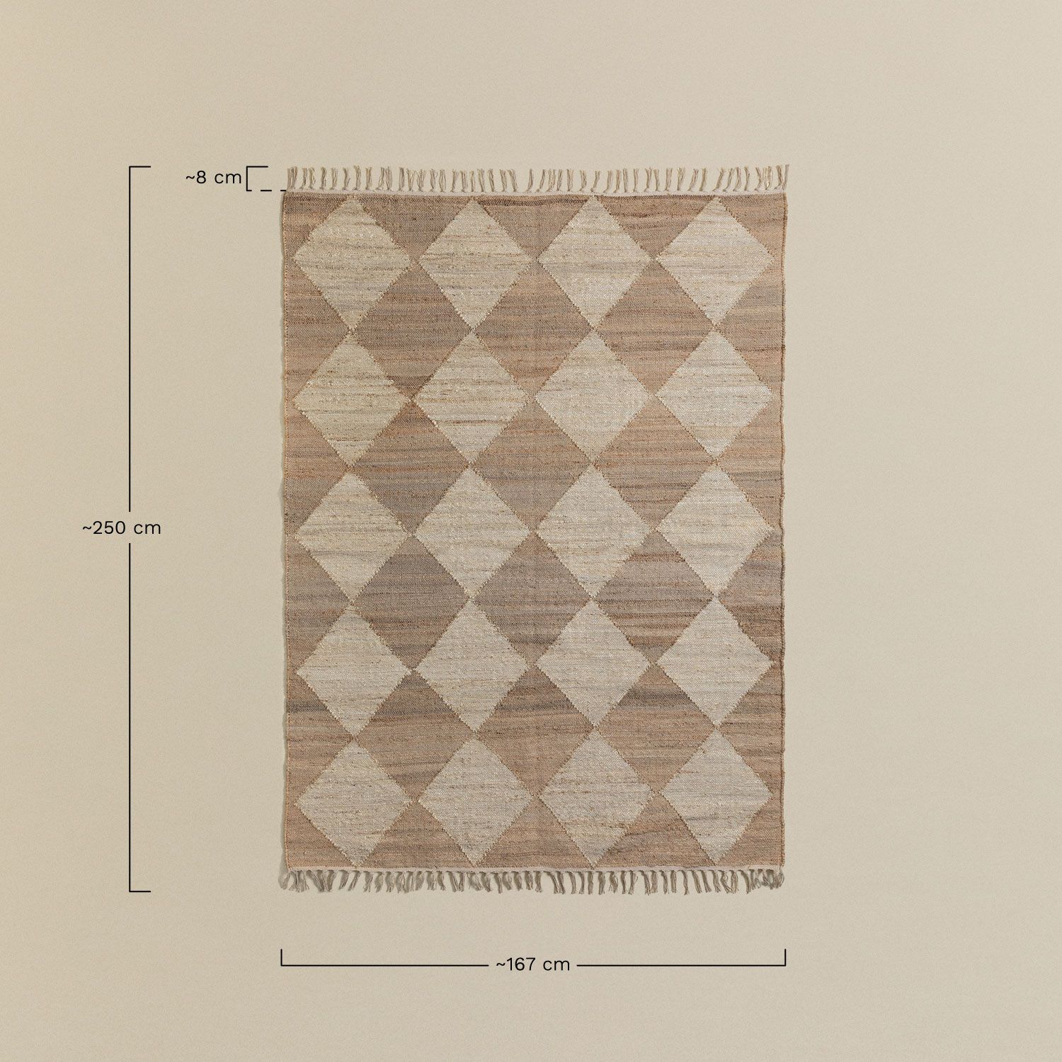 Sarina Hemp Rug, MEASURES