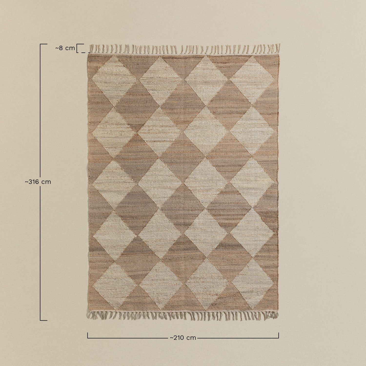 Sarina Hemp Rug, MEASURES