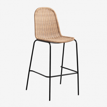 Reiven High Stackable Wicker Stool ↑75 Cm - Sklum