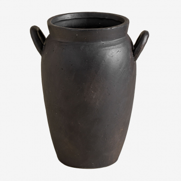 Lizete Ceramic Vase Black - Sklum