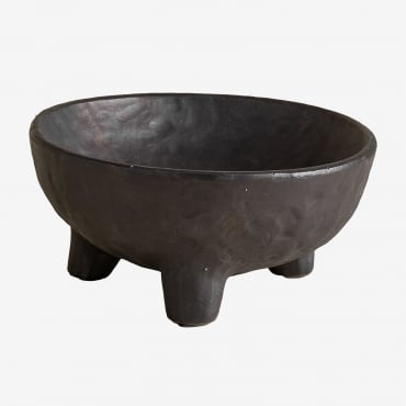 Decorative Bowl In Pavarisa Ceramic Black - Sklum