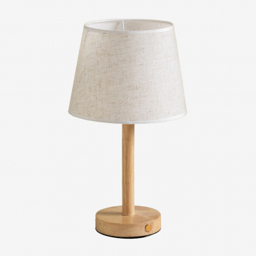 Fernati Cordless Wooden Table Lamp Natural - Sklum
