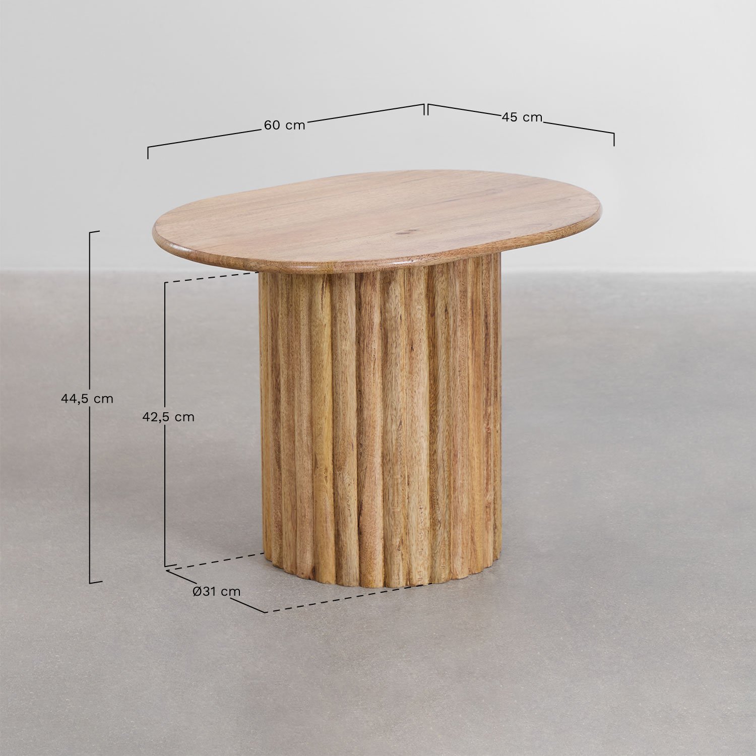 Barnet mango wood side table , MEASURES