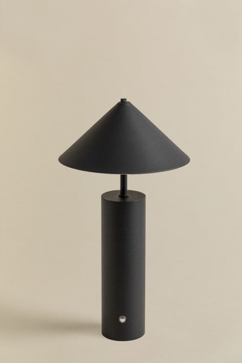 Mayra wireless LED metal table lamp - Black