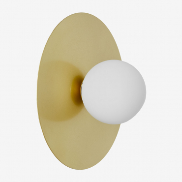 Jorien Crystal Ball Wall Sconce Yellow Gold - Sklum
