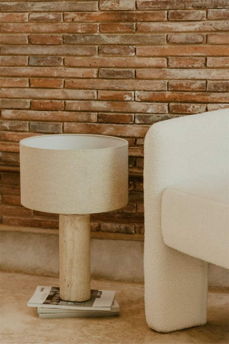 Bolgar travertine table lamp