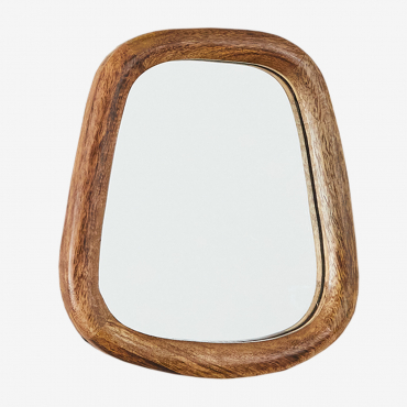 Rectangular Wall Mirror In Mango Wood (19x22 Cm) Gabael Design Mango Wood - Sklum