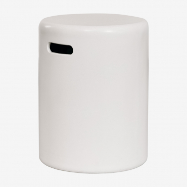 Round Garden Side Table Ø35 Cm In Biltet Cement Bright White - Sklum