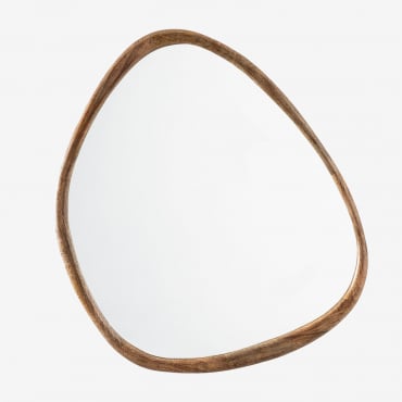 Mango Wood Wall Mirror (86x70 Cm) Dilian Mango Wood - Sklum