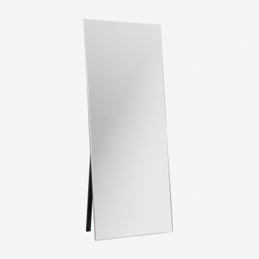 Rectangular Aluminum Standing Mirror (80x200 Cm) Ondra Grey Silver - Sklum