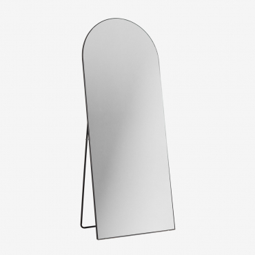 Mdf Standing Mirror (80x200 Cm) Eigil Black - Sklum