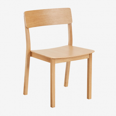 Pack Of 2 Dining Chairs In Umber Wood Natural Wood - Sklum