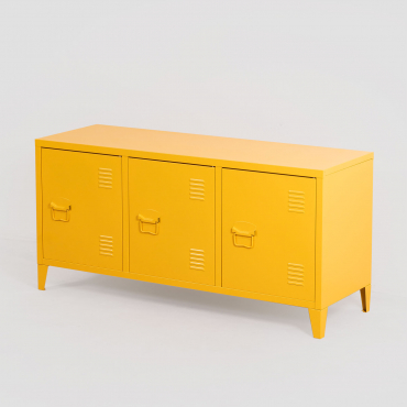 Pohpli Steel Locker Tv Cabinet 120x40 Cm Yellow Albero - Sklum