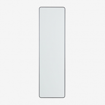Rectangular Aluminum Wall Mirror (35x120 Cm) Sadint Black - Sklum
