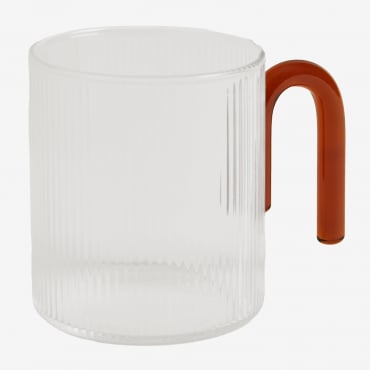 Pack Of 2 Borosilicate Cups 35 Cl Engen Red Clay - Sklum