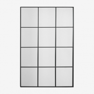 Rectangular Wall Mirror 80x120 Cm In Metal Niember Black - Sklum