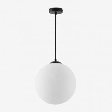 Uvol Iron Ceiling Lamp With Crystal Ball Black & Ø30 Cm - Sklum