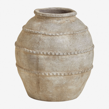 Terracotta Vase (↑25 Cm) Agnon Stone Brown - Sklum