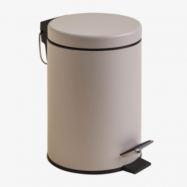 3l Eiden Iron Pedal Bin Light Grey Taupe - Sklum