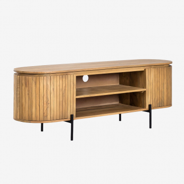 Analis Mango Wood Tv Cabinet 160x45 Cm Natural Wood - Sklum