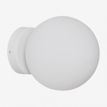 Bathroom Wall Light In Stainless Steel With Glass Ball Uvol Traditional White - Sklum