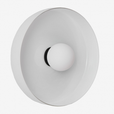Jaxal Wall Light White - Black & Ø35 Cm - Sklum