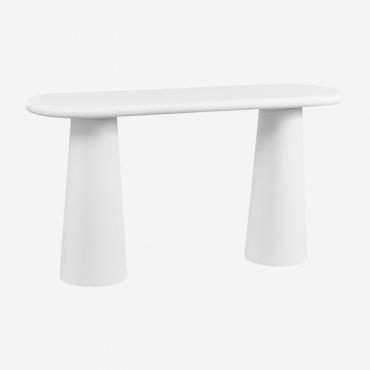 Noemi Concrete Console White - Sklum