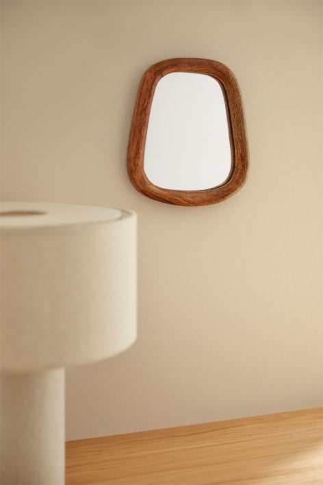 Rectangular wall mirror in mango wood 19x22 cm Gabael Design