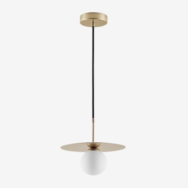 Jorien Glass Ball Ceiling Lamp Yellow Gold - Sklum