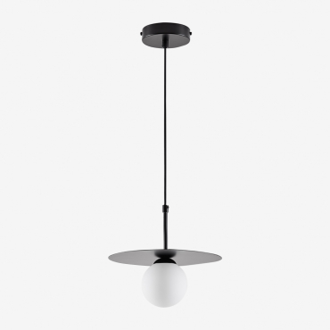 Jorien Glass Ball Ceiling Lamp Black - Sklum