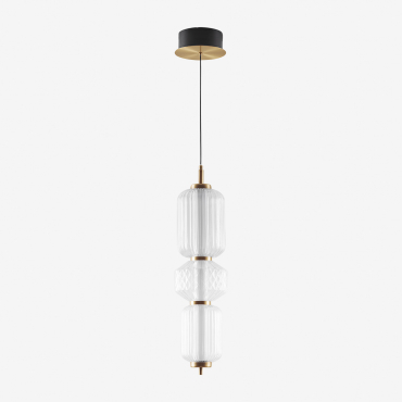 Necsar Iron And Glass Led Ceiling Lamp Golden - Sklum