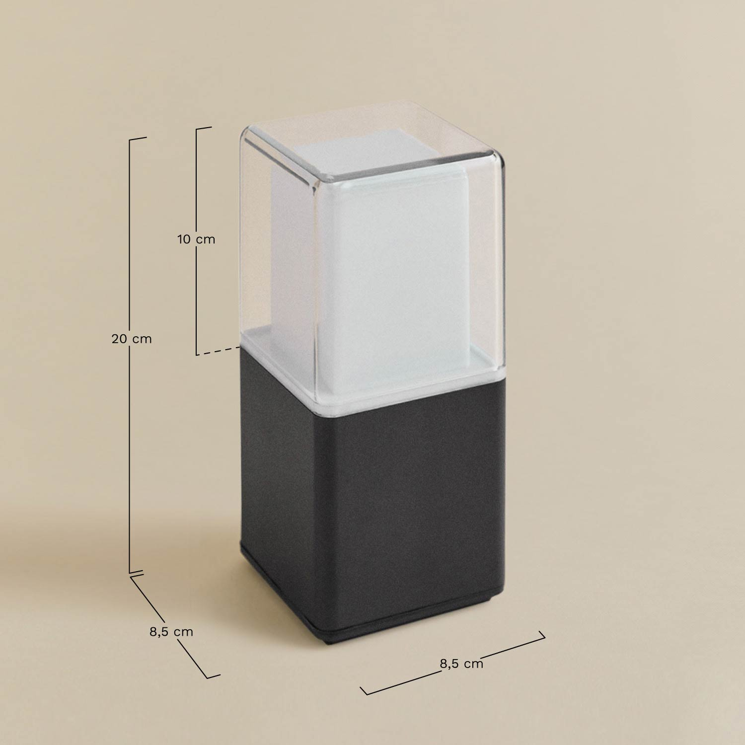 Outdoor LED beacon in aluminum Torevi, MEASURES