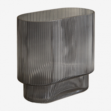 Vase In Yebedin Glass Grey Mercury - Sklum