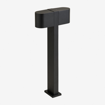 Aluminum Outdoor Beacon With 2 Efingam Light Points Black - Sklum