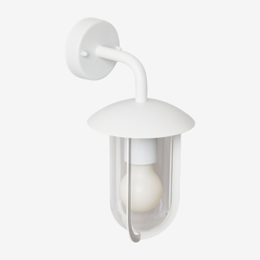 Borena Stainless Steel Outdoor Wall Lamp White - Sklum