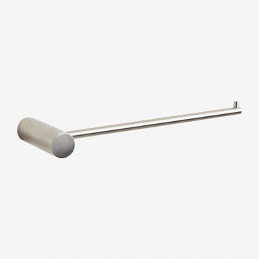 Wall-mounted Towel Rack With Bar For Bathroom In Stainless Steel (↔︎20 Cm) Devon Grey Brass - Sklum
