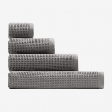 Fiorala Waffle Cotton Towel Mink Grey & Toalla Lavabo (50 X 90 Cm) - Sklum