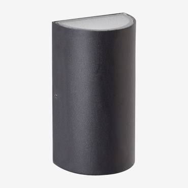 Wall-mounted Led Outdoor Light In Aluminum With 2 Light Points Zanvi Black - Sklum