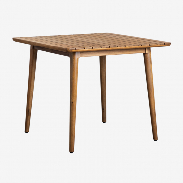 Square Dining Table In Acacia Wood (90 X 90 Cm) Tenay Acacia Brown - Sklum