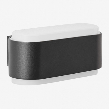 Led Outdoor Wall Light In Aluminum With 2 Ulenar Light Points Black - Sklum
