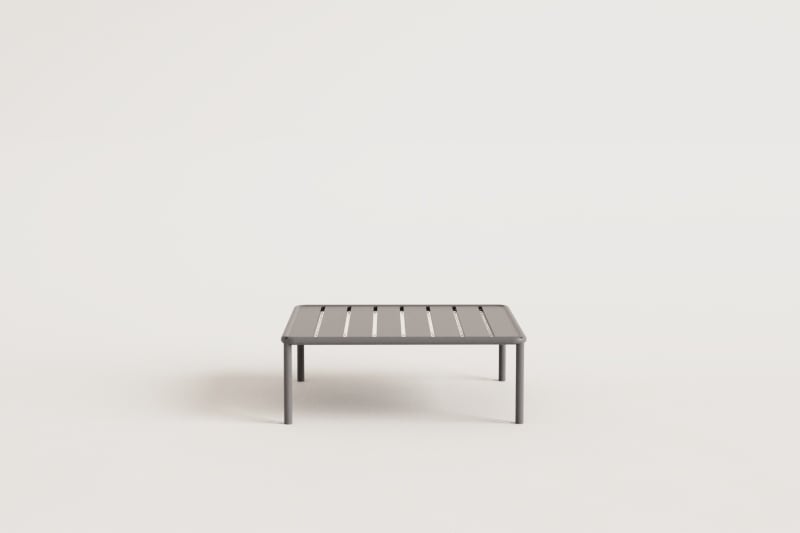 Square steel garden coffee table (90x90 cm) Roubly