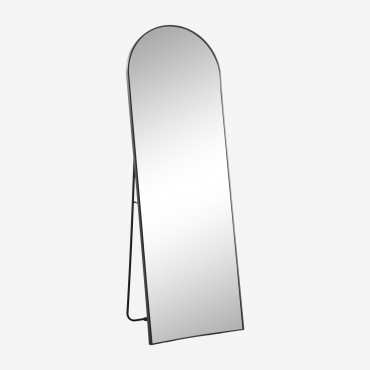 Aluminum Standing Mirror (50x150 Cm) Naruvy Black - Sklum